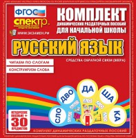 Динамические раздаточные пособия. Русский язык (веера). Читаем по слогам (слоги из двух букв). Конструируем слова (слоги из двух и трех букв). - fgospostavki.ru - Грозный