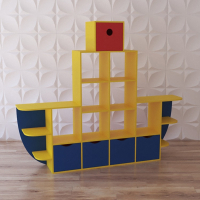 Стеллаж для игрушек "Пароход" - fgospostavki.ru - Грозный