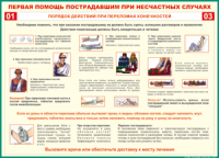 Таблица "Порядок действий при переломах конечностей" (100х140 сантиметров, винил) - fgospostavki.ru - Грозный