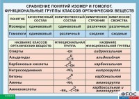 Таблица. Сравнение понятий изомер и гомолог. Функциональные группы классов органических веществ. - fgospostavki.ru - Грозный