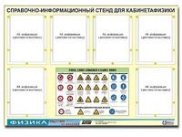 Стенд информационный "Правила техники безопасности в кабинете физики" (80х110, 6 карманов) - fgospostavki.ru - Грозный