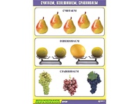 Таблица демонстрационная "Считаем, взвешиваем, сравниваем" (винил 70x100) - fgospostavki.ru - Грозный