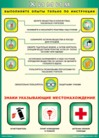 Таблица "Выполняйте опыты только по инструкции" (100х140 сантиметров, винил) - fgospostavki.ru - Грозный