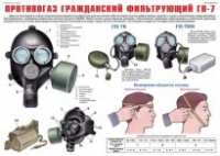 Комплект плакатов "Средства защиты органов дыхания. Противогазы, респираторы" - fgospostavki.ru - Грозный