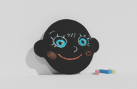 Фигурная грифельная меловая доска на тему эмоций - fgospostavki.ru - Грозный