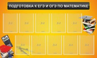 Стенд "Подготовка к ЕГЭ и ОГЭ по математике (10 карманов)" - fgospostavki.ru - Грозный