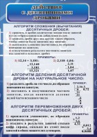 Стенд "Действия с десятичными дробями" - fgospostavki.ru - Грозный
