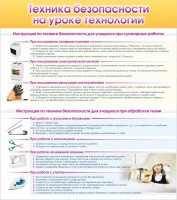 Стенд "Техника безопасности на уроке технологии" - fgospostavki.ru - Грозный