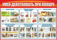 Стенд "Умей действовать при пожаре" - fgospostavki.ru - Грозный