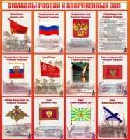Стенд "Символы России и вооруженных сил" - fgospostavki.ru - Грозный