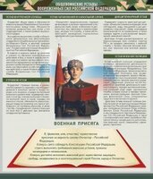 Стенд "Уставы. Закон военной службы. Военная присяга" - fgospostavki.ru - Грозный