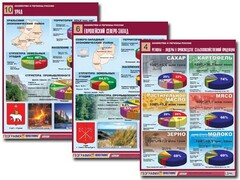 Комплект таблиц "Хозяйство и регионы России" (14 таблиц, А1, ламинированные) - fgospostavki.ru - Грозный