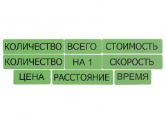 Набор магнитных карточек "Опорные слова к задачам" (зеленый) - fgospostavki.ru - Грозный