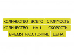 Набор магнитных карточек "Опорные слова к задачам" (желтый) - fgospostavki.ru - Грозный