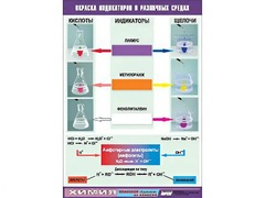 Таблица демонстрационная "Окраска индикаторов в различных средах" (винил 70x100) - fgospostavki.ru - Грозный