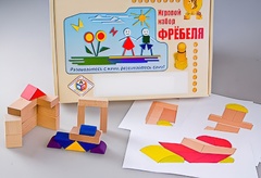 Игровой набор Фребеля "Конструктор деревянный без соединений-2" (Серия "Эксперимент") - fgospostavki.ru - Грозный