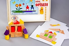 Игровой набор Фребеля "Конструктор деревянный без соединений-4" (Серия "Эксперимент") - fgospostavki.ru - Грозный