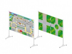 Доска магнитно-маркерная двухсторонняя "Азбука дорожного движения" на стойках (разборная) - fgospostavki.ru - Грозный