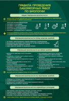 Стенд "Правила выполнения лабораторных работ по биологии" Вариант 1 - fgospostavki.ru - Грозный