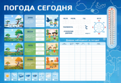 Стенд-уголок маркерный "Погода сегодня" - fgospostavki.ru - Грозный