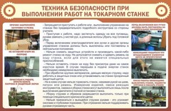 Стенд "Техника безопасности при выполнении работ на токарном станке" - fgospostavki.ru - Грозный