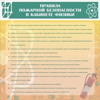 Стенд "Правила пожарной безопасности в кабинете физики" - fgospostavki.ru - Грозный