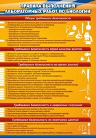 Стенд "Правила выполнения лабораторных работ по биологии" Вариант 2 - fgospostavki.ru - Грозный