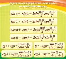 Стенд "Тригонометрические формулы" - fgospostavki.ru - Грозный