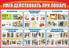 Стенд "Умей действовать при пожаре" - fgospostavki.ru - Грозный