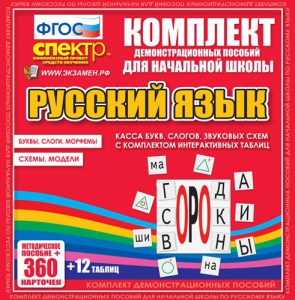 Динамические раздаточные пособия. Русский язык (комплект демонстрационных материалов). Касса букв, слогов, звуковых схем с набором интерактивных таблиц. - fgospostavki.ru - Грозный