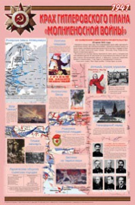 Плакат "Великая Отечественная война: Крах гитлеровского плана «молниеносной войны» " - fgospostavki.ru - Грозный