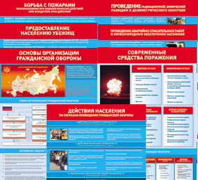 Комплект таблиц "Основы гражданской обороны (МЧС РФ)" 13 штук. - fgospostavki.ru - Грозный