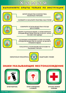 Таблица "Выполняйте опыты только по инструкции" (100х140 сантиметров, винил) - fgospostavki.ru - Грозный