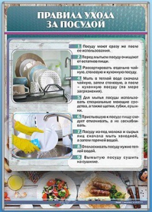 Стенд "Правила ухода за посудой" - fgospostavki.ru - Грозный