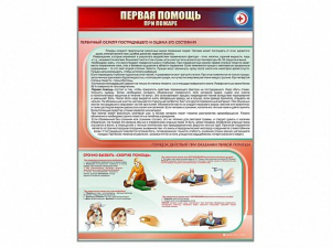 Стенд "Первая помощь при пожаре" - fgospostavki.ru - Грозный