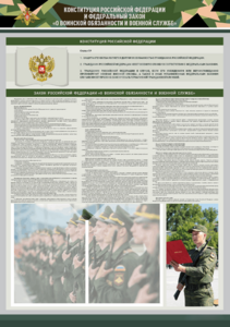 Стенд-уголок "Конституция Российской Федерации и Федеральный закон "О воинской обязанности и военной службе" - fgospostavki.ru - Грозный