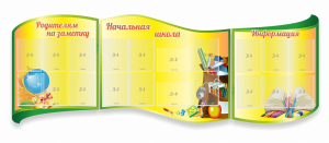 Стенд "Начальная школа" резной из 3-х частей - fgospostavki.ru - Грозный