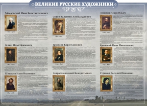 Стенд "Великие русские художники" - fgospostavki.ru - Грозный