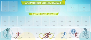 Стенд "Спортивная жизнь школы" - fgospostavki.ru - Грозный