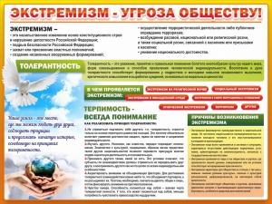 Стенд "Экстремизм - угроза обществу" - fgospostavki.ru - Грозный