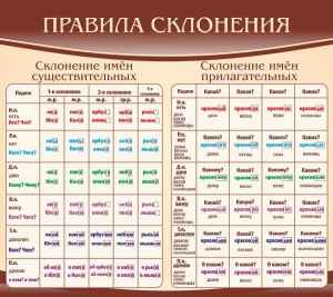 Стенд "Правила склонения" - fgospostavki.ru - Грозный