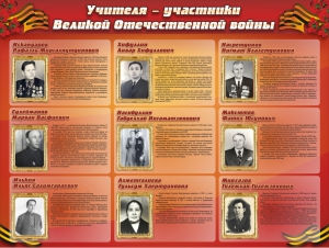 Стенд "Учителя-участники Великой Отечественной войны" - fgospostavki.ru - Грозный