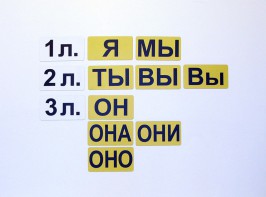 Набор магнитных карточек "Личные местоимения" (фон жёлтый) - fgospostavki.ru - Грозный