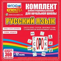 Динамические раздаточные пособия. Русский язык (комплект демонстрационных материалов). Касса букв, слогов, звуковых схем с набором интерактивных таблиц. - fgospostavki.ru - Грозный