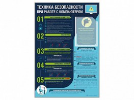 Стенд-уголок "Техника безопасности при работе на компьютере в общеобразовательных учреждениях" - fgospostavki.ru - Грозный