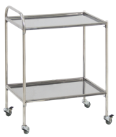 Столик процедурный передвижной с двумя полками из нержавеющей стали - fgospostavki.ru - Грозный