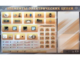 Наглядно-демонстрационный светодинамический стенд "Элементы электрических цепей" с маркерными полями - fgospostavki.ru - Грозный