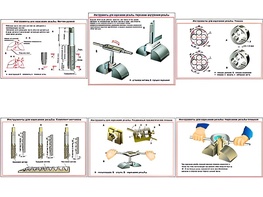 Плакаты ПРОФТЕХ "Инструменты для нарезания резьбы" (6 пл, винил, 70х100) - fgospostavki.ru - Грозный