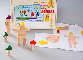 Игровой набор Фребеля "Конструктор деревянный без соединений-3" (Серия "Эксперимент") - fgospostavki.ru - Грозный