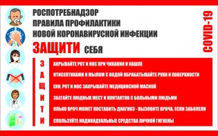 Плакат "Правила профилактики коронавируса" - fgospostavki.ru - Грозный